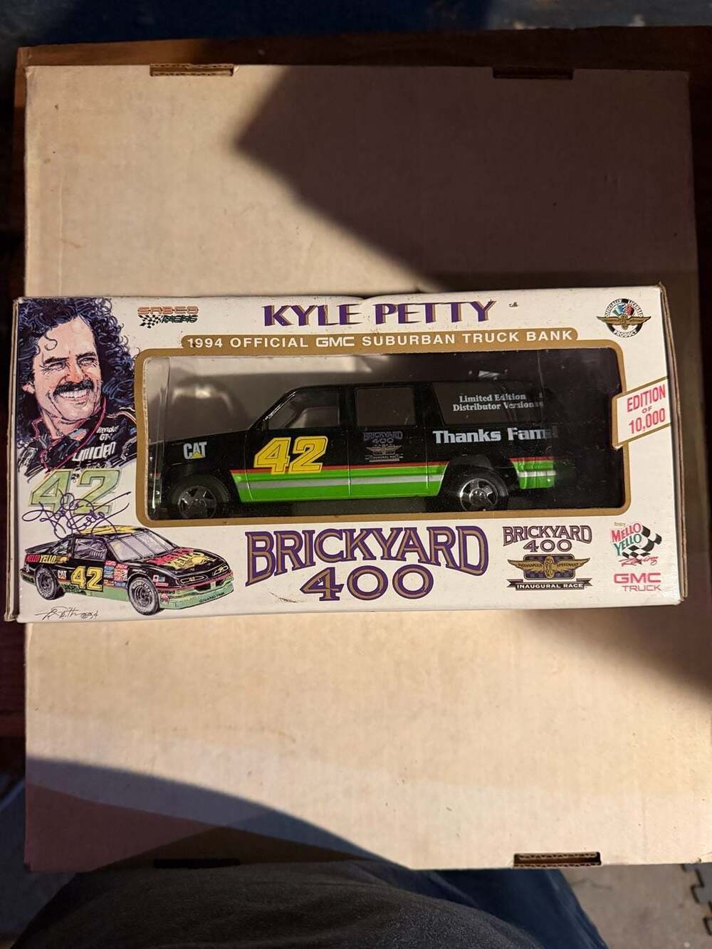 Kyle Petty 1994 Brickyard 400 Official GMC Suburban Die-Cast Truck Bank 1:25 Sca